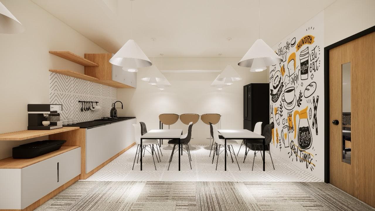 Cafe and breakout area inside CKP Workspace