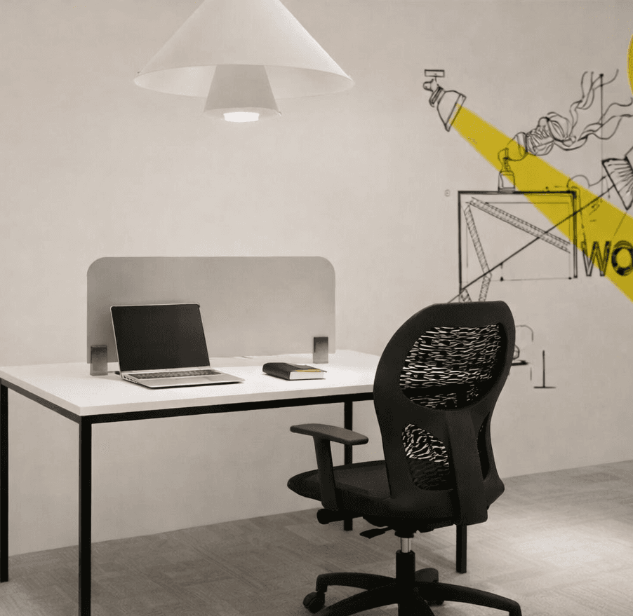 Dedicated desk area with ergonomic seating